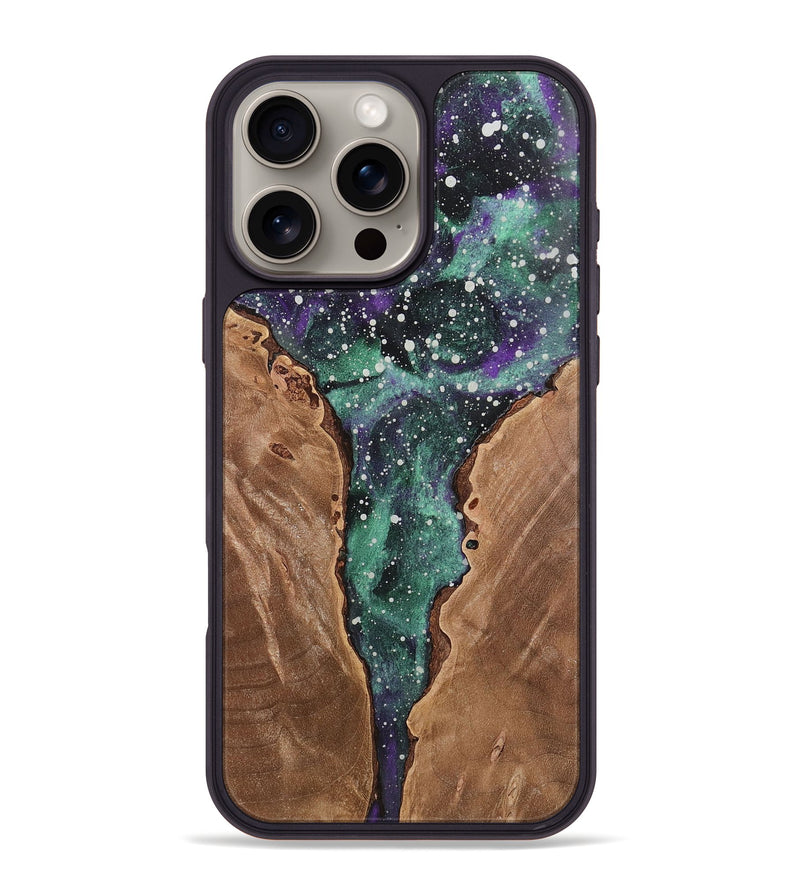 iPhone 16 Pro Max Wood+Resin Phone Case - Andrea (Cosmos, 722661)