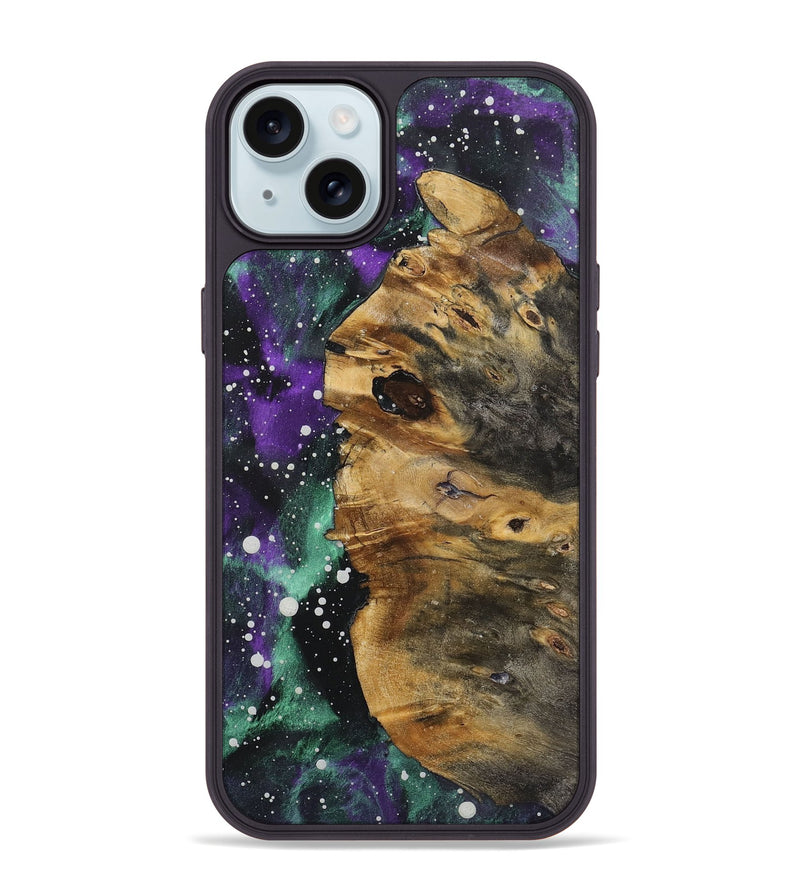 iPhone 15 Plus Wood+Resin Phone Case - Hugo (Cosmos, 722662)