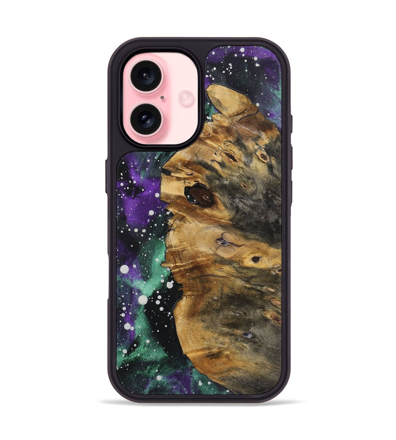 iPhone 16 Wood+Resin Phone Case - Hugo (Cosmos, 722662)