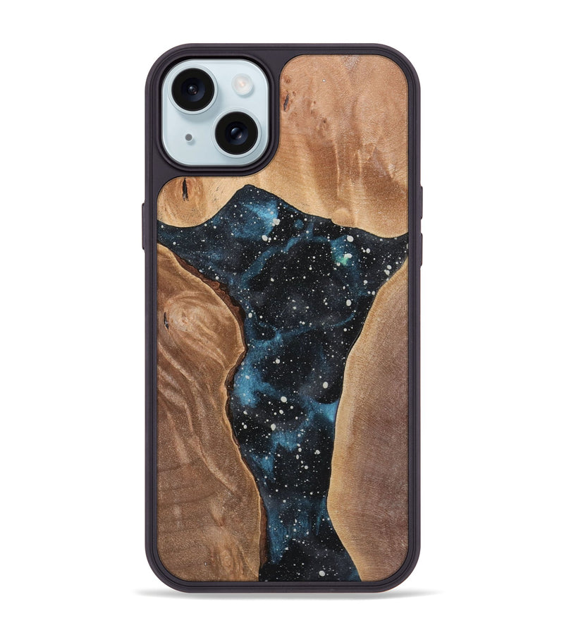 iPhone 15 Plus Wood+Resin Phone Case - Jasmine (Cosmos, 722664)