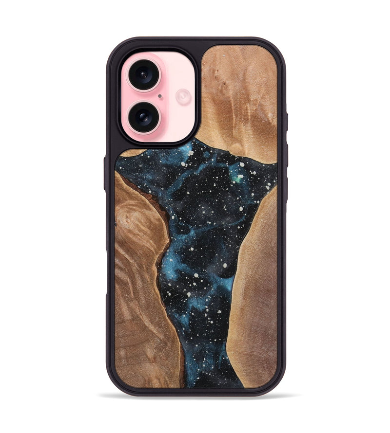 iPhone 16 Wood+Resin Phone Case - Jasmine (Cosmos, 722664)