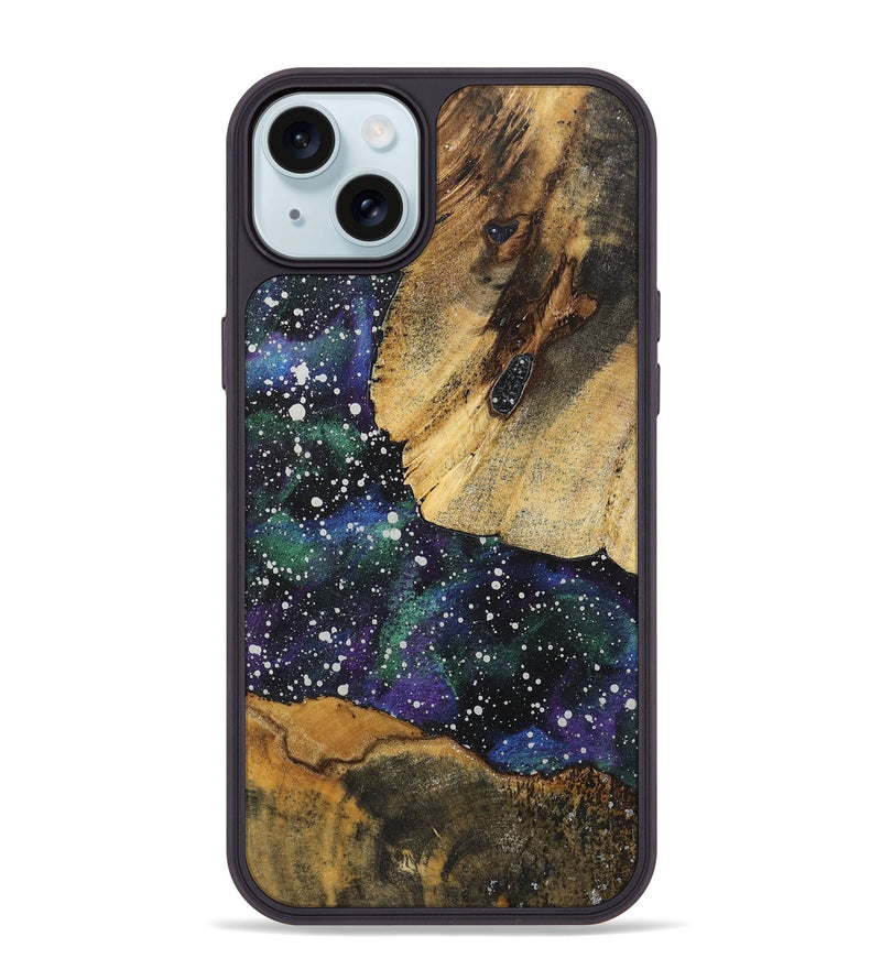 iPhone 15 Plus Wood+Resin Phone Case - Demi (Cosmos, 722666)