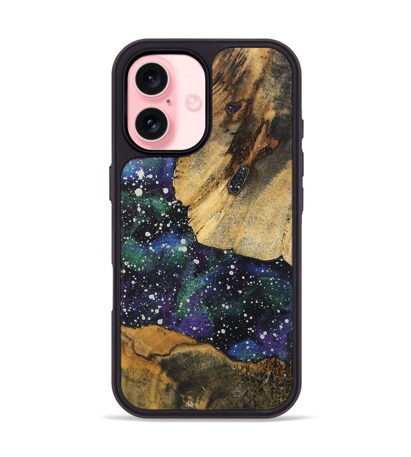 iPhone 16 Wood+Resin Phone Case - Demi (Cosmos, 722666)