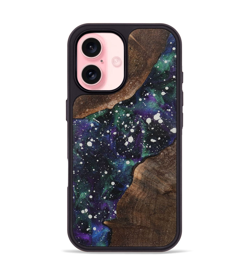 iPhone 16 Wood+Resin Phone Case - Morgan (Cosmos, 722667)