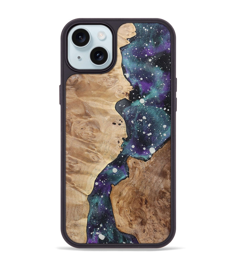 iPhone 15 Plus Wood+Resin Phone Case - Allen (Cosmos, 722670)