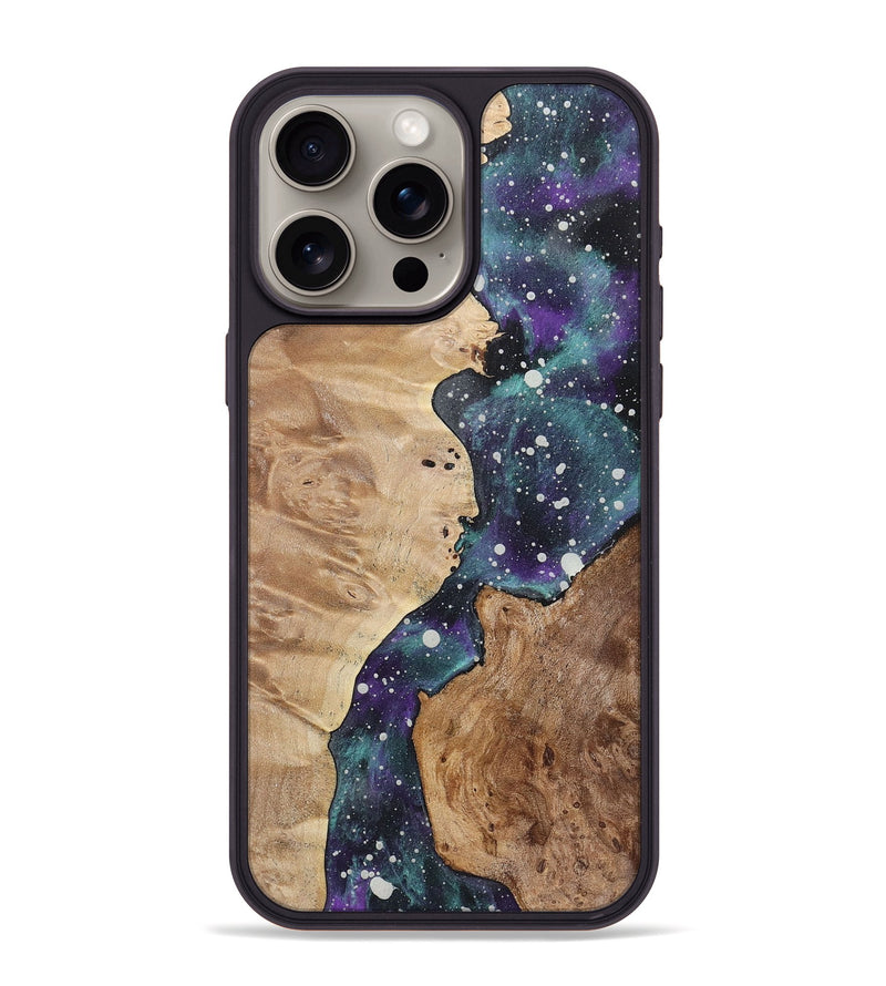 iPhone 15 Pro Max Wood+Resin Phone Case - Allen (Cosmos, 722670)