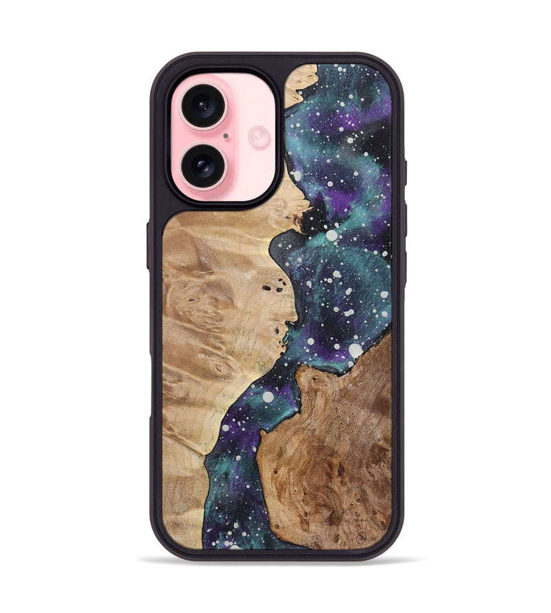 iPhone 16 Wood+Resin Phone Case - Allen (Cosmos, 722670)