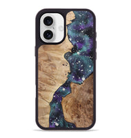 iPhone 16 Plus Wood+Resin Phone Case - Allen (Cosmos, 722670)