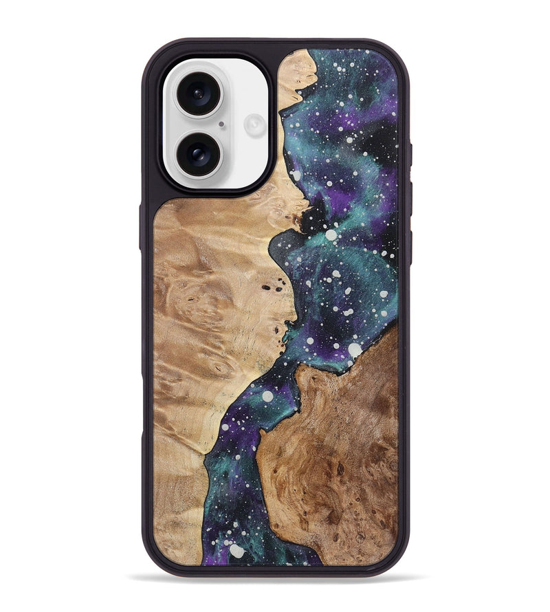 iPhone 16 Plus Wood+Resin Phone Case - Allen (Cosmos, 722670)