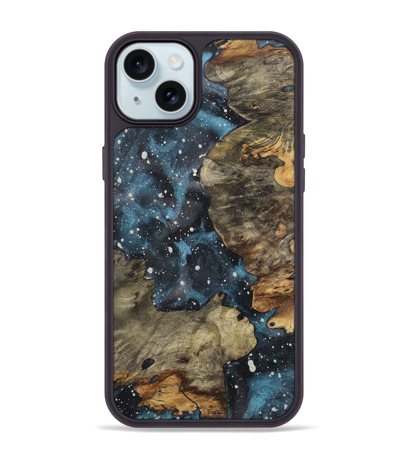 iPhone 15 Plus Wood+Resin Phone Case - Fatima (Cosmos, 722675)