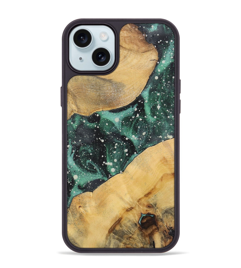 iPhone 15 Plus Wood+Resin Phone Case - Frankie (Cosmos, 722677)