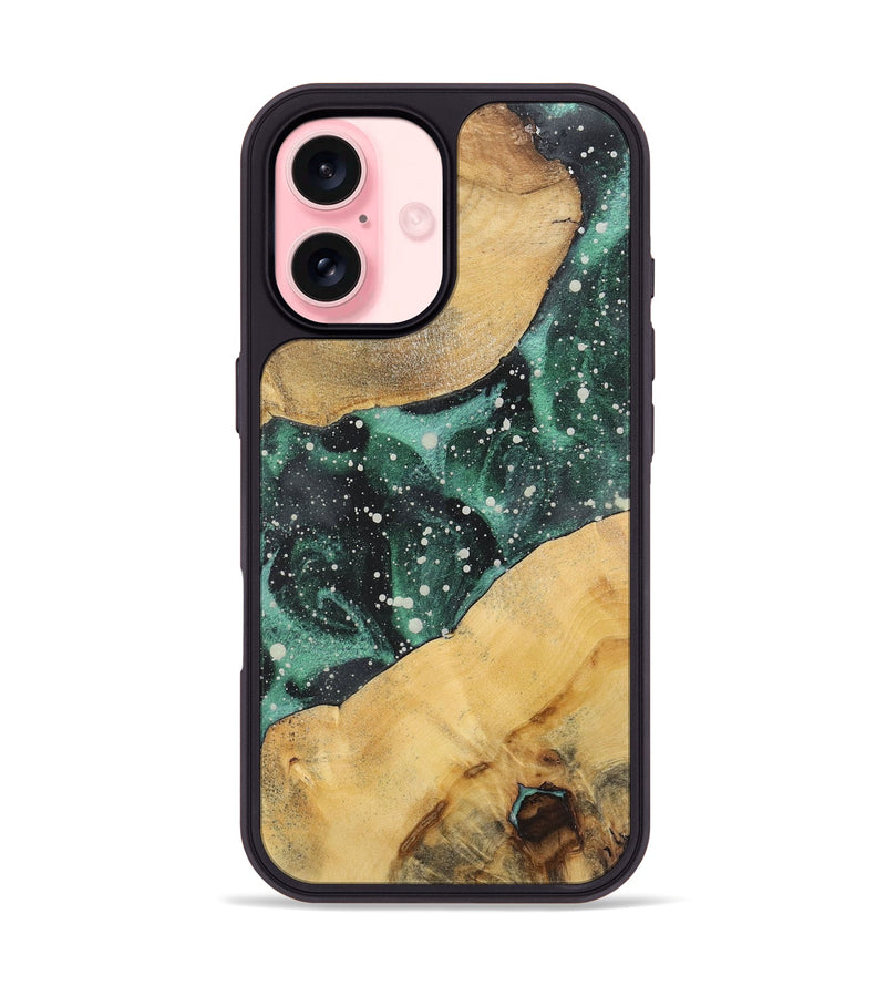 iPhone 16 Wood+Resin Phone Case - Frankie (Cosmos, 722677)