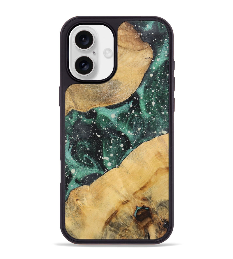 iPhone 16 Plus Wood+Resin Phone Case - Frankie (Cosmos, 722677)