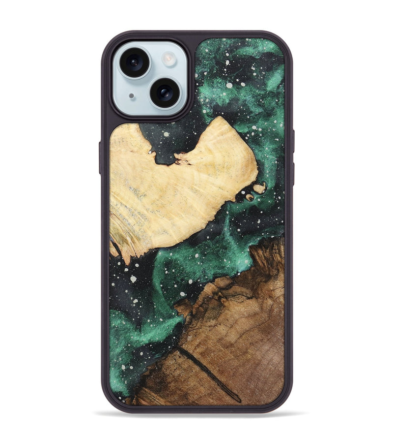 iPhone 15 Plus Wood+Resin Phone Case - Jewel (Cosmos, 722678)