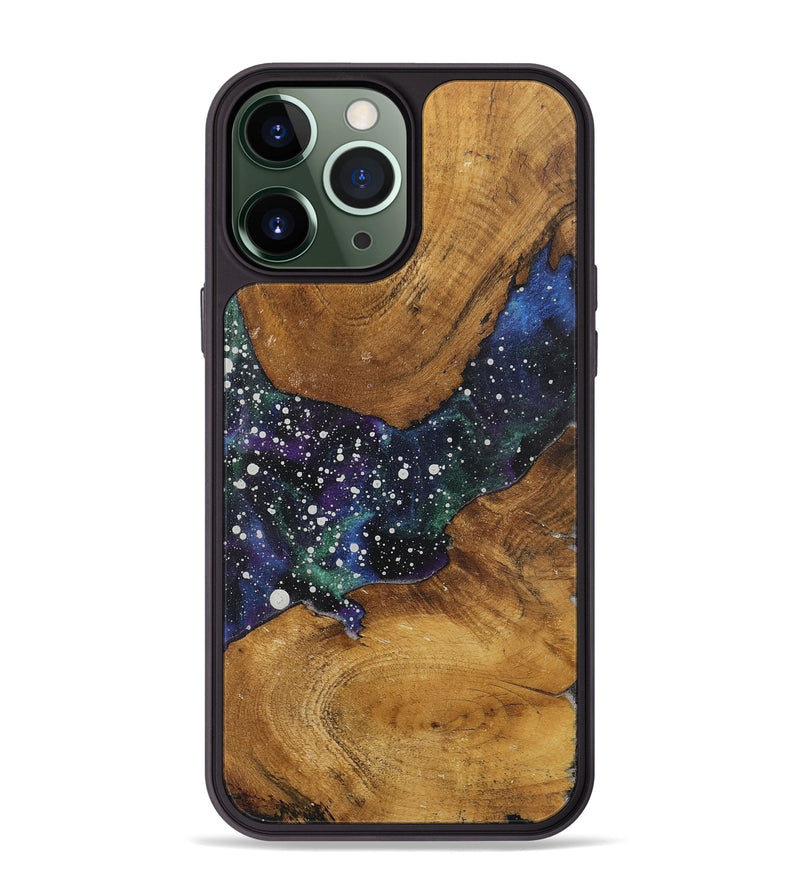 iPhone 13 Pro Max Wood+Resin Phone Case - Stuart (Cosmos, 722680)