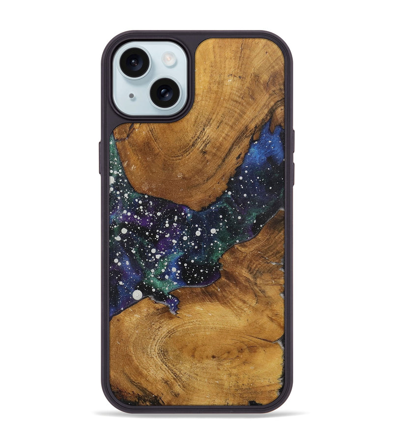 iPhone 15 Plus Wood+Resin Phone Case - Stuart (Cosmos, 722680)