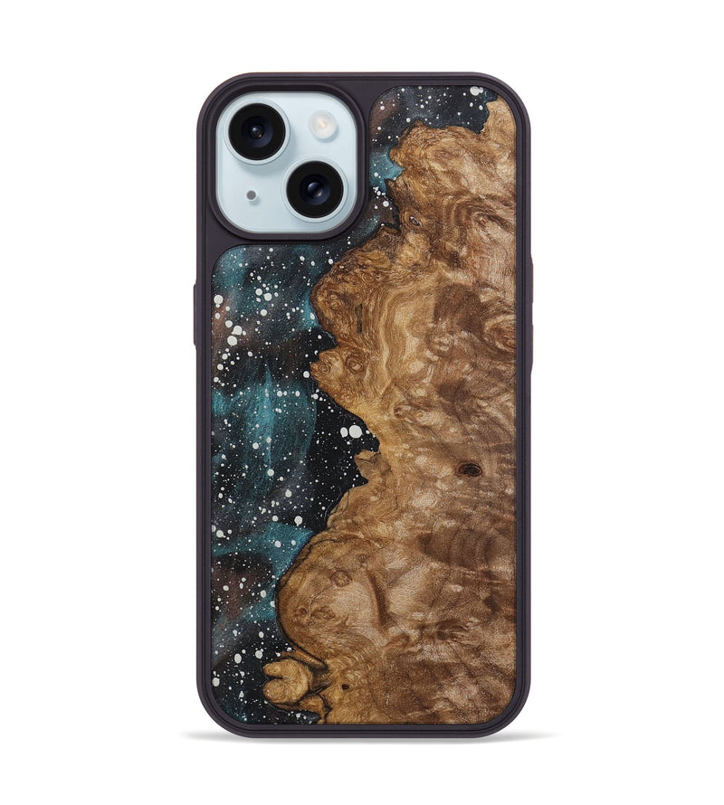 iPhone 15 Wood+Resin Phone Case - Cassie (Cosmos, 722682)