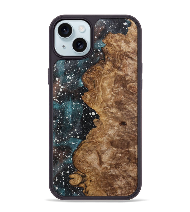 iPhone 15 Plus Wood+Resin Phone Case - Cassie (Cosmos, 722682)