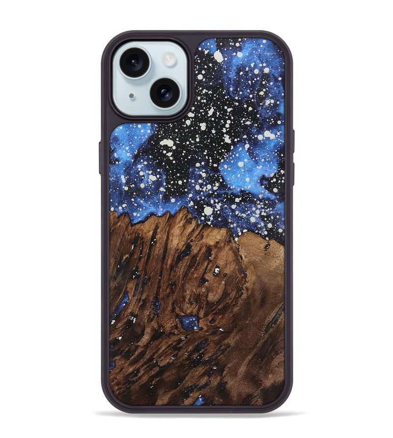 iPhone 15 Plus Wood+Resin Phone Case - Alina (Cosmos, 722683)