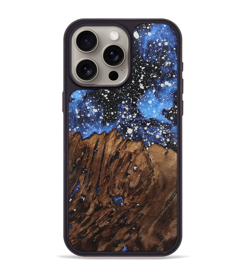 iPhone 15 Pro Max Wood+Resin Phone Case - Alina (Cosmos, 722683)