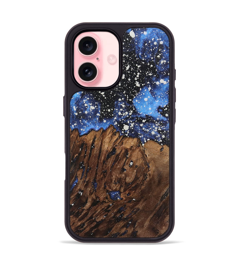 iPhone 16 Wood+Resin Phone Case - Alina (Cosmos, 722683)