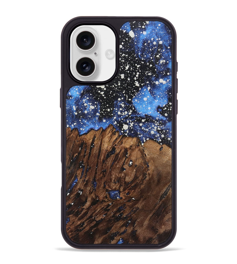 iPhone 16 Plus Wood+Resin Phone Case - Alina (Cosmos, 722683)