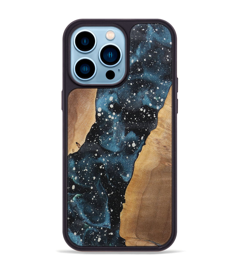 iPhone 14 Pro Max Wood+Resin Phone Case - Fredrick (Cosmos, 722688)