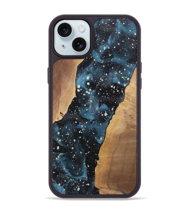 iPhone 15 Plus Wood+Resin Phone Case - Fredrick (Cosmos, 722688)