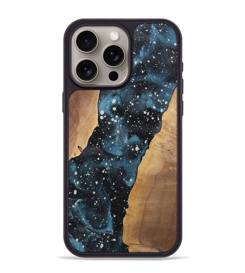 iPhone 15 Pro Max Wood+Resin Phone Case - Fredrick (Cosmos, 722688)