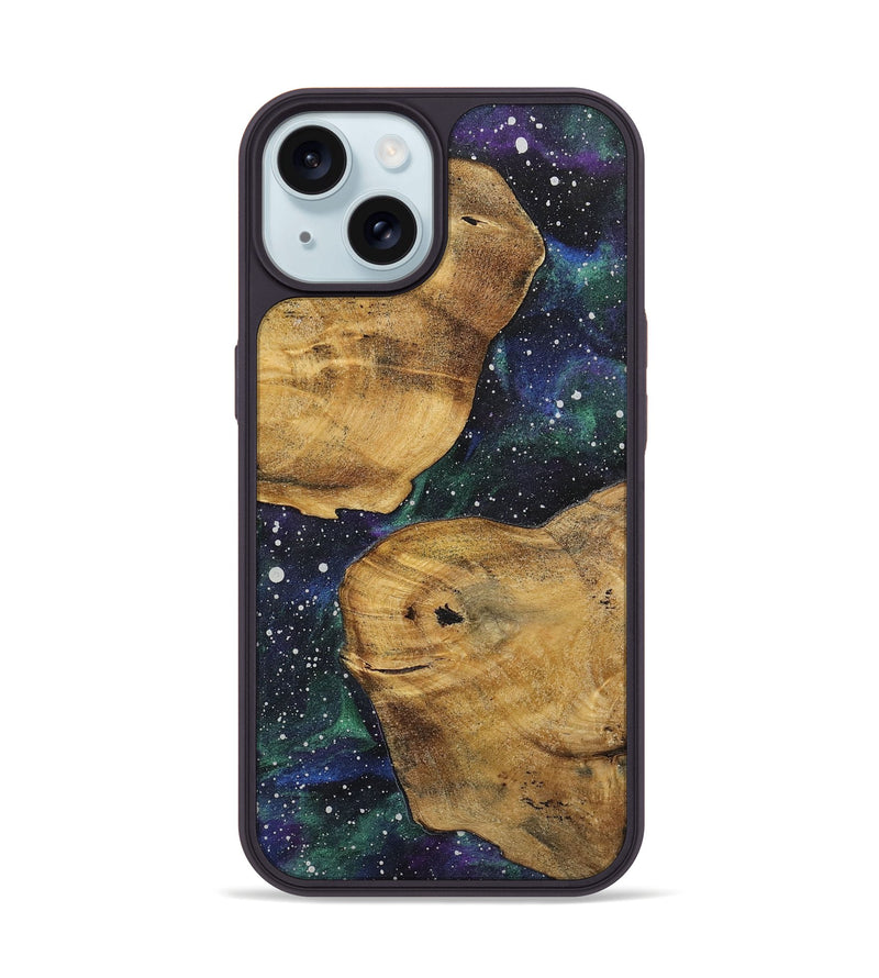 iPhone 15 Wood+Resin Phone Case - Glen (Cosmos, 722690)