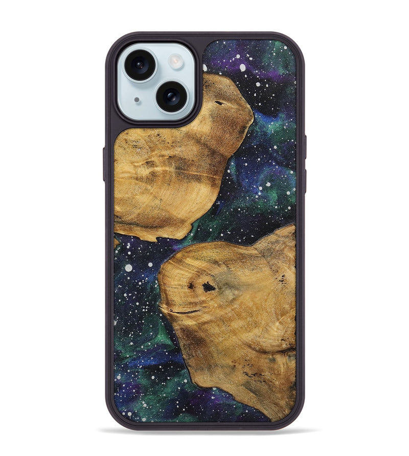 iPhone 15 Plus Wood+Resin Phone Case - Glen (Cosmos, 722690)