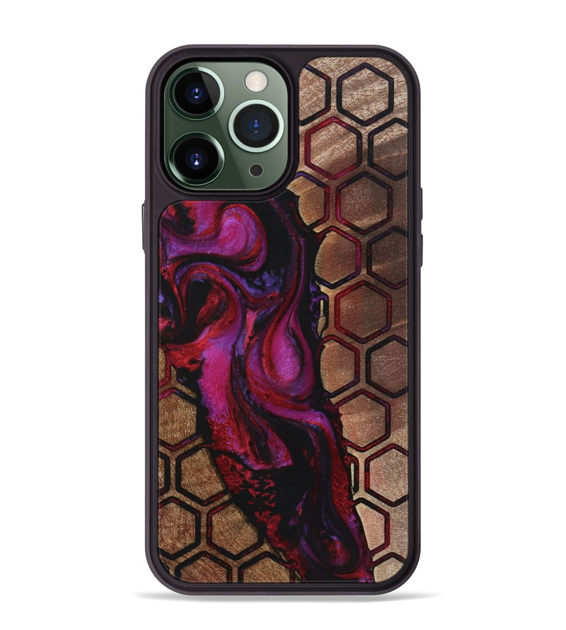 iPhone 13 Pro Max Wood+Resin Phone Case - Jeff (Pattern, 722694)