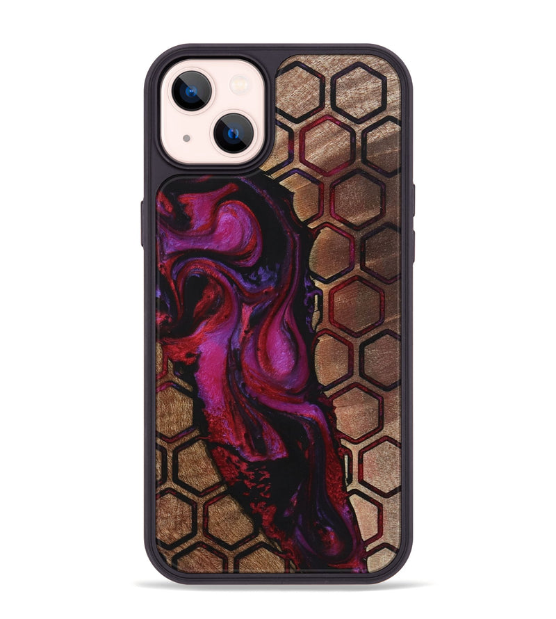 iPhone 14 Plus Wood+Resin Phone Case - Jeff (Pattern, 722694)