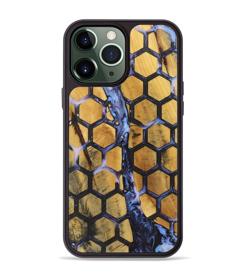 iPhone 13 Pro Max Wood+Resin Phone Case - Khalil (Pattern, 722696)