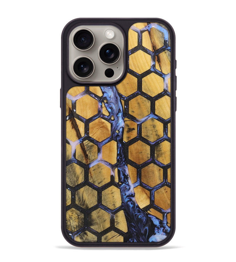 iPhone 15 Pro Max Wood+Resin Phone Case - Khalil (Pattern, 722696)