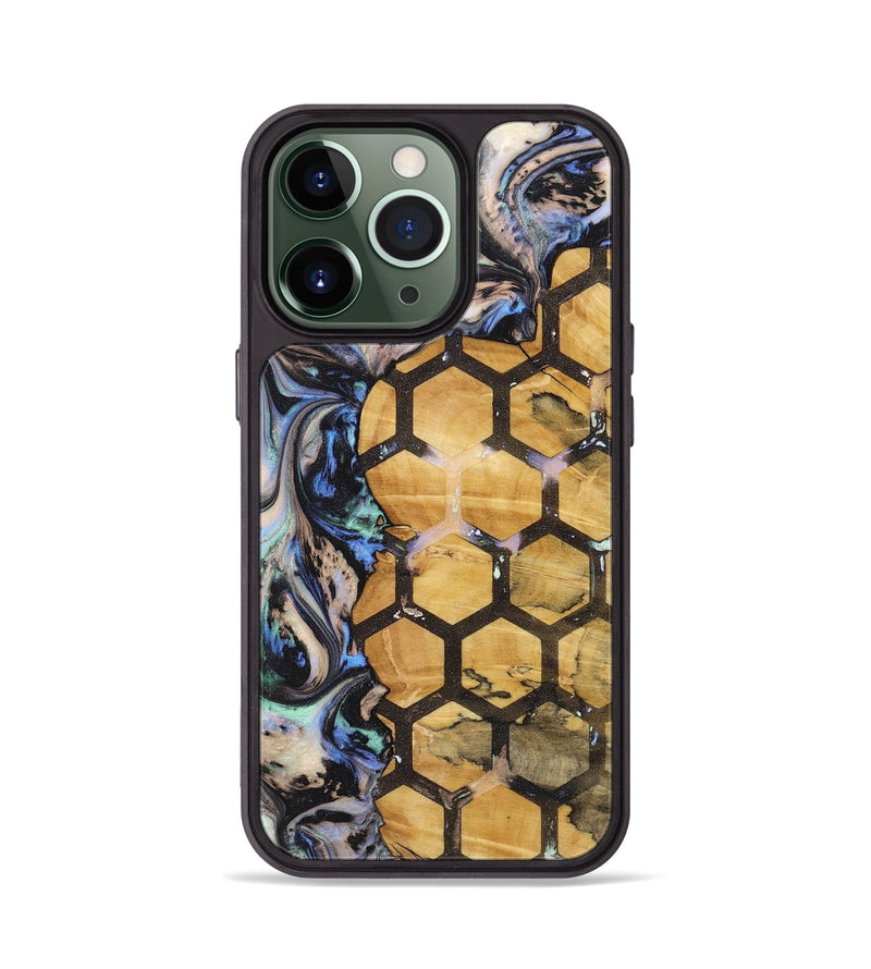 iPhone 13 Pro Wood+Resin Phone Case - Roxanne (Pattern, 722697)