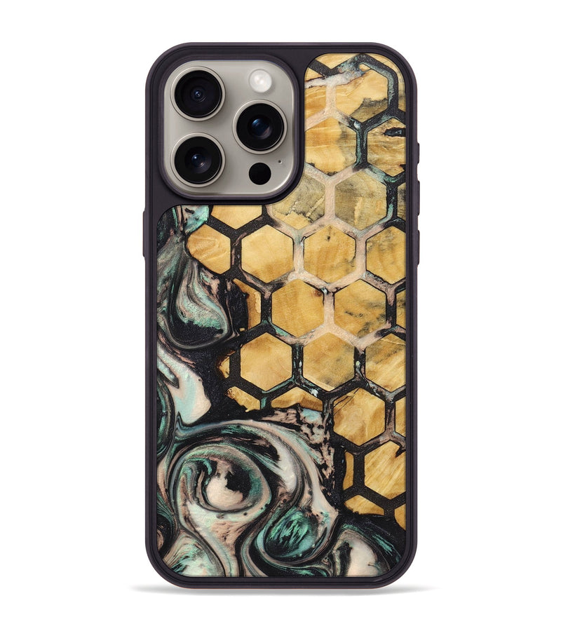 iPhone 15 Pro Max Wood+Resin Phone Case - Aidan (Pattern, 722698)