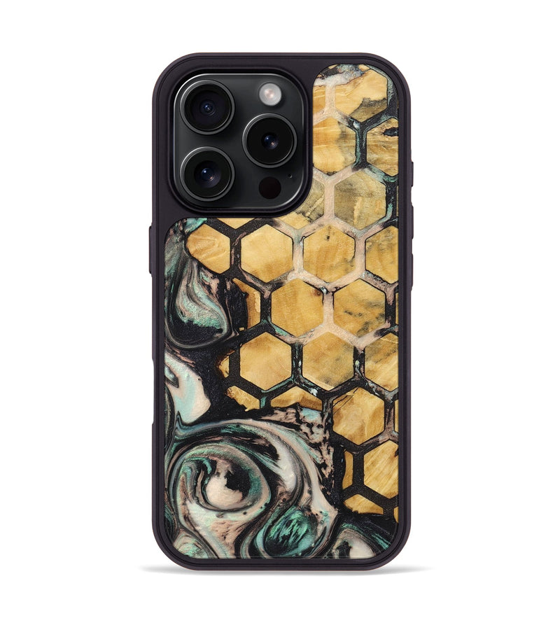 iPhone 16 Pro Wood+Resin Phone Case - Aidan (Pattern, 722698)