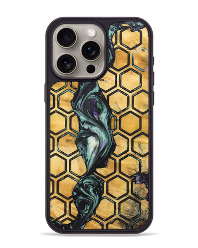 iPhone 15 Pro Max Wood+Resin Phone Case - Morgan (Pattern, 722699)