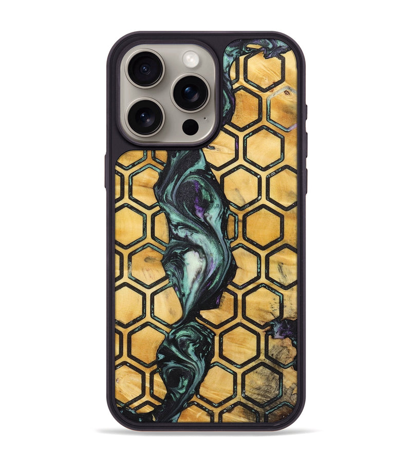 iPhone 15 Pro Max Wood+Resin Phone Case - Morgan (Pattern, 722699)