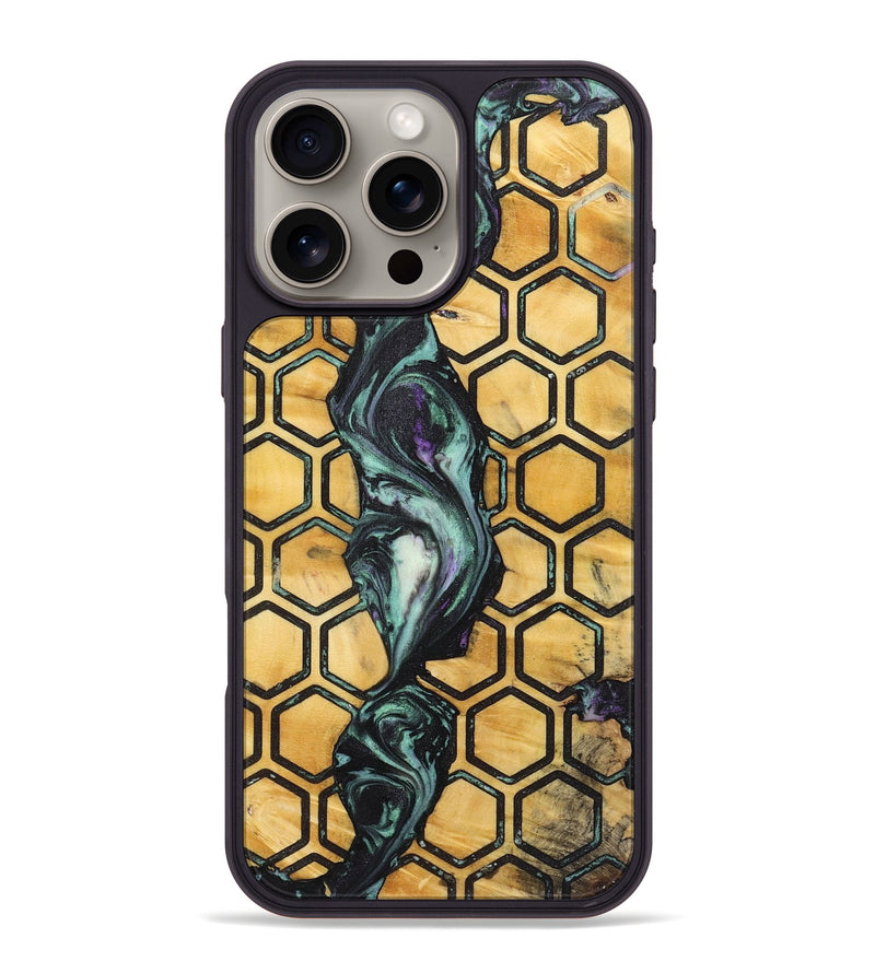 iPhone 16 Pro Max Wood+Resin Phone Case - Morgan (Pattern, 722699)