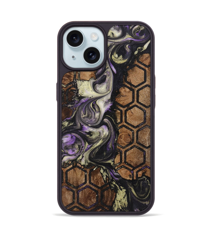 iPhone 15 Wood+Resin Phone Case - Bryson (Pattern, 722700)