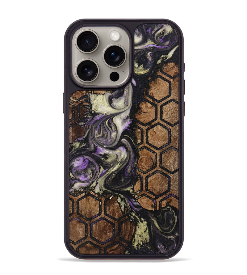 iPhone 15 Pro Max Wood+Resin Phone Case - Bryson (Pattern, 722700)