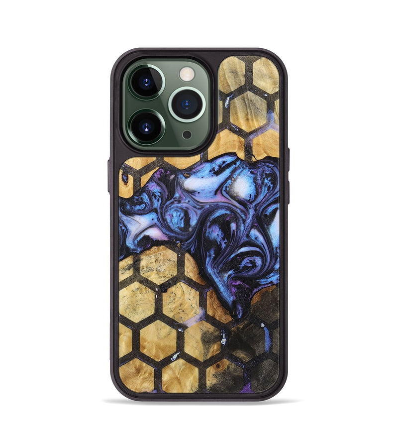 iPhone 13 Pro Wood+Resin Phone Case - Nathan (Pattern, 722701)