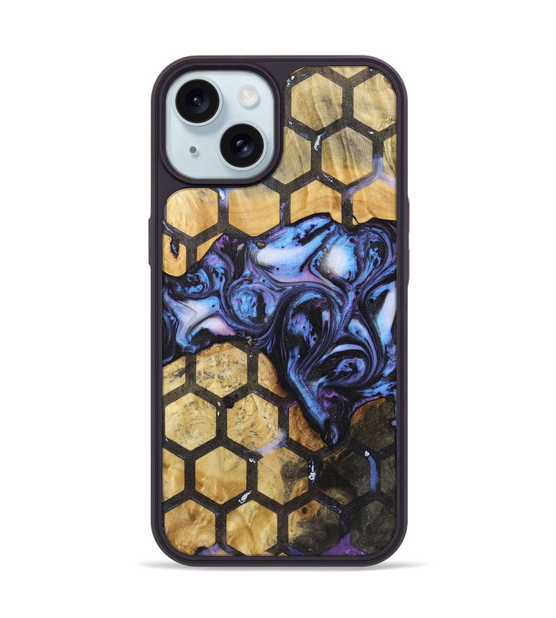 iPhone 15 Wood+Resin Phone Case - Nathan (Pattern, 722701)