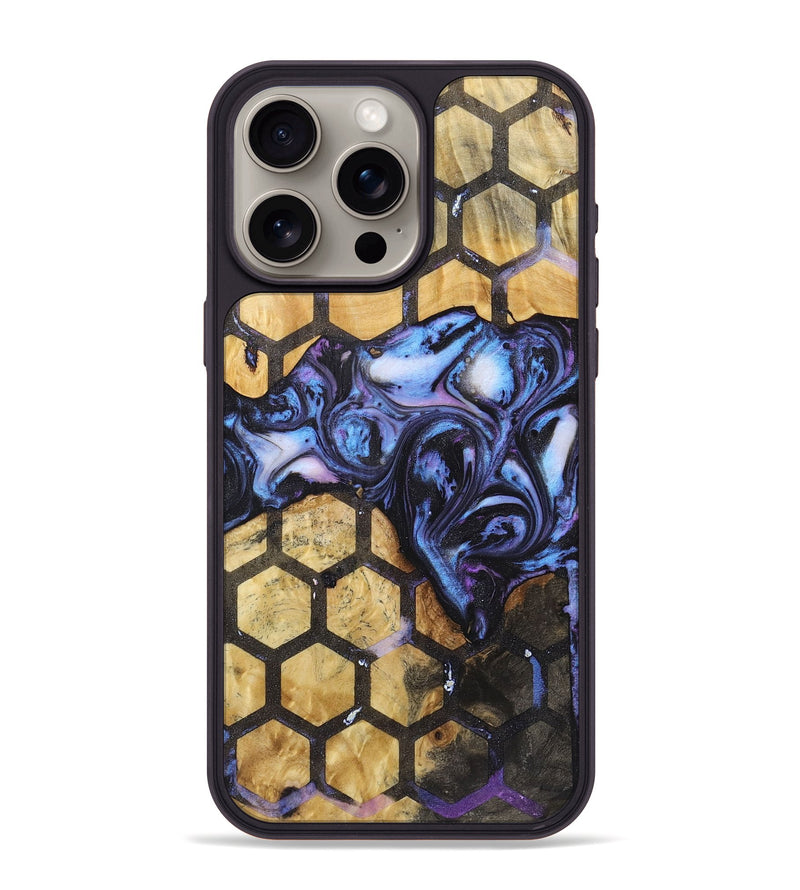 iPhone 15 Pro Max Wood+Resin Phone Case - Nathan (Pattern, 722701)