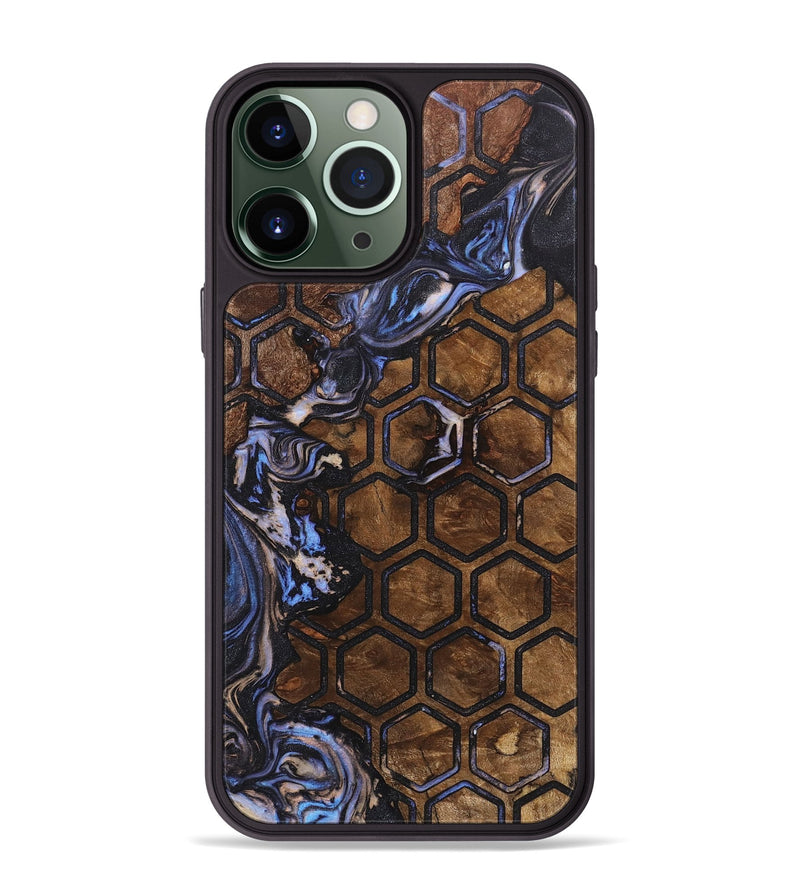 iPhone 13 Pro Max Wood+Resin Phone Case - Dayanara (Pattern, 722702)