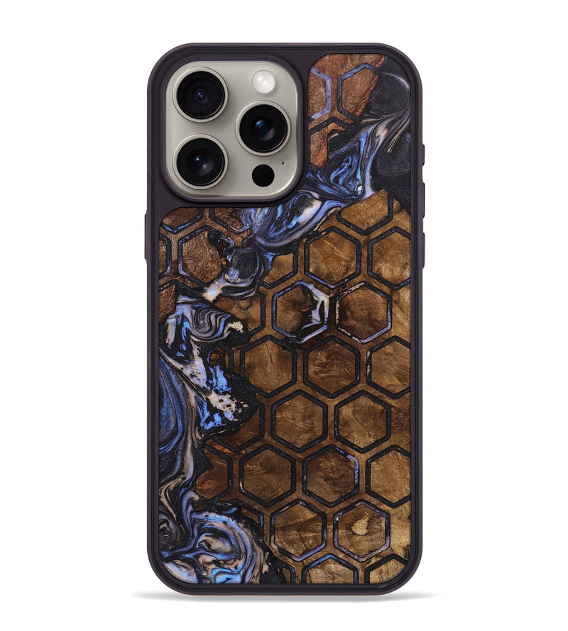 iPhone 15 Pro Max Wood+Resin Phone Case - Dayanara (Pattern, 722702)