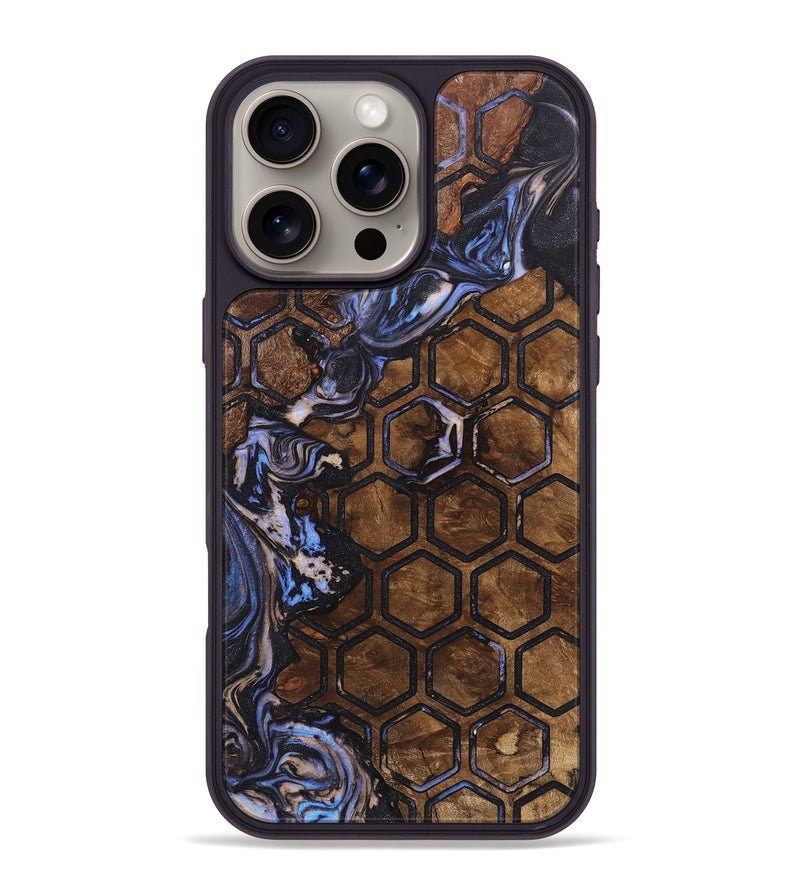 iPhone 16 Pro Max Wood+Resin Phone Case - Dayanara (Pattern, 722702)