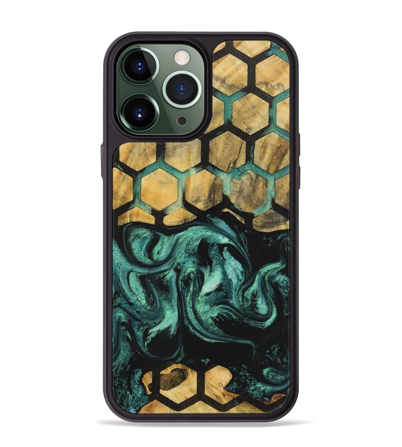 iPhone 13 Pro Max Wood+Resin Phone Case - Jaiden (Pattern, 722703)